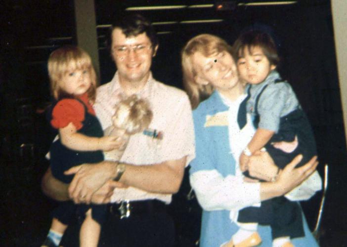 Brian with his family shortly after arriving from Korea, 6-20-1975